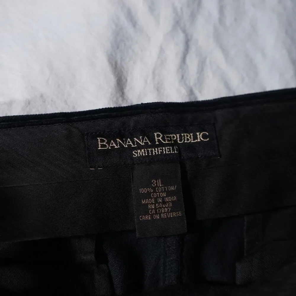 Banana Republic Smithfield Corduroy Pants Black 31x36